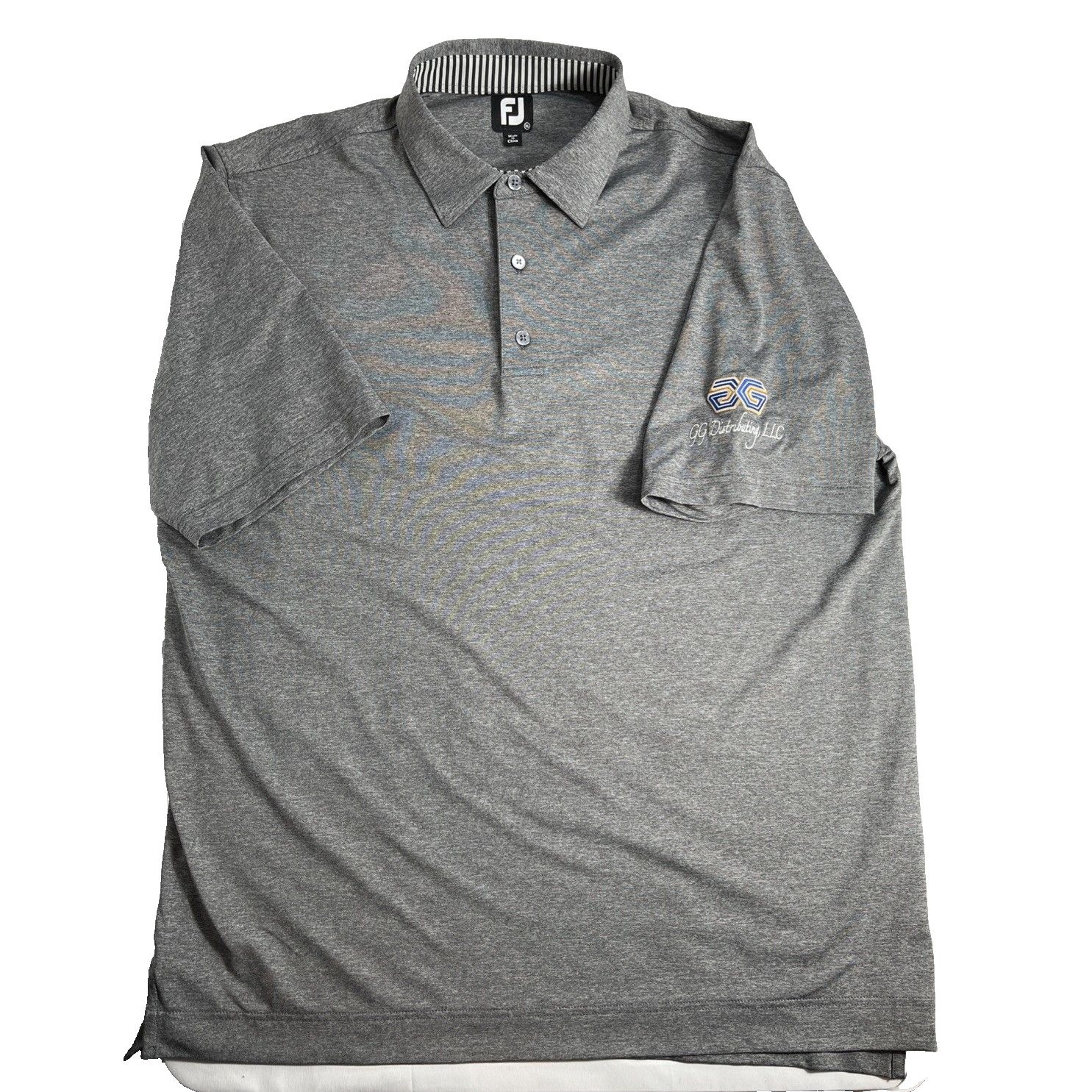 Fj Grey Polo Shirt Mens Xl Gg Distributing Llc Logo Embroidered